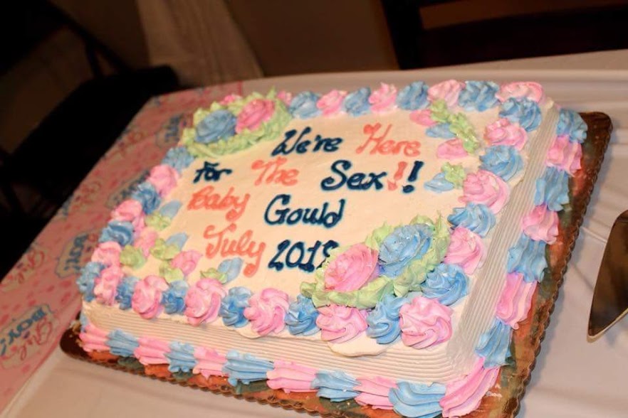 Gender Reveal Sheet Cake