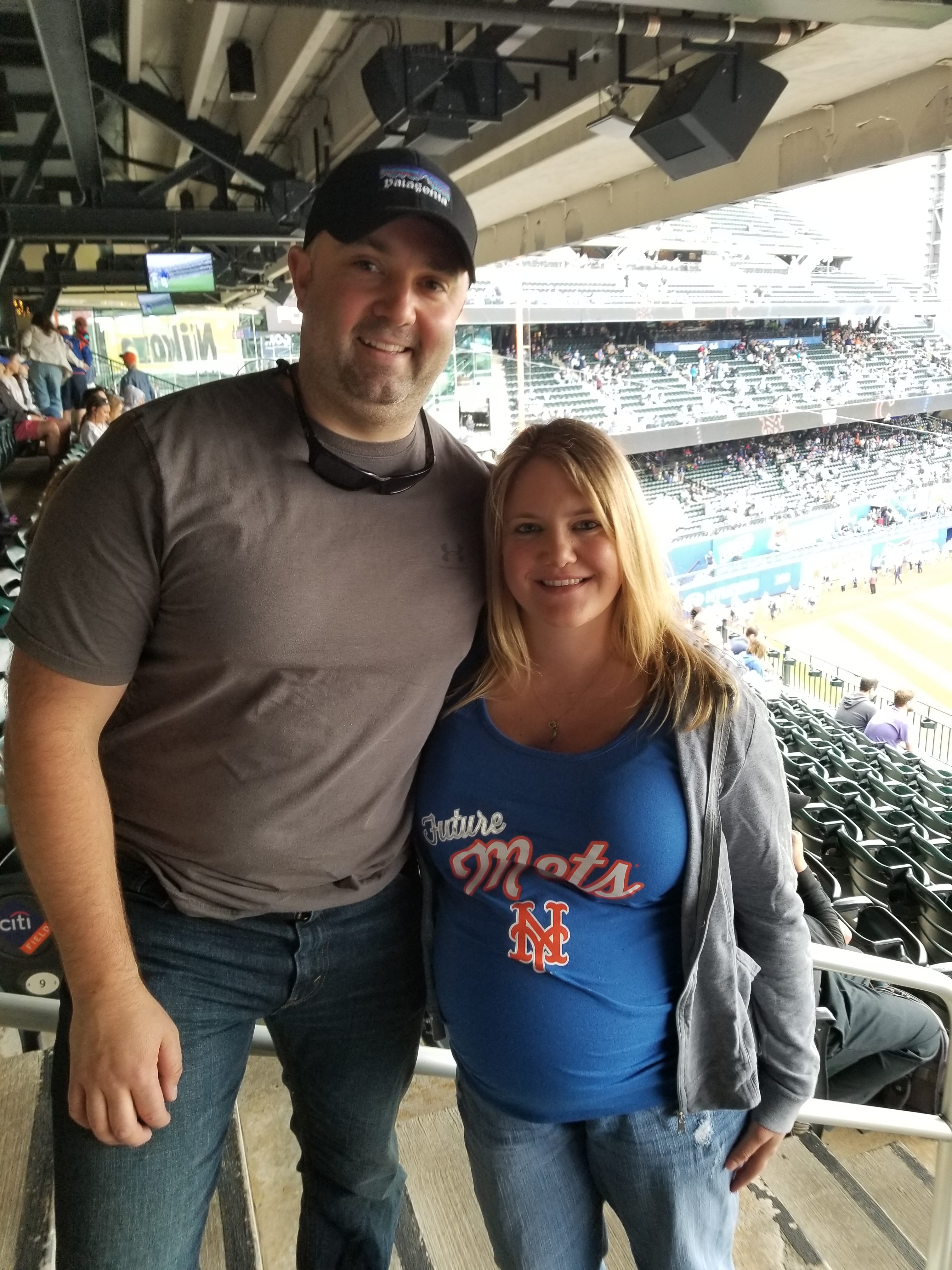 My husband, Jason & I at the NYM game